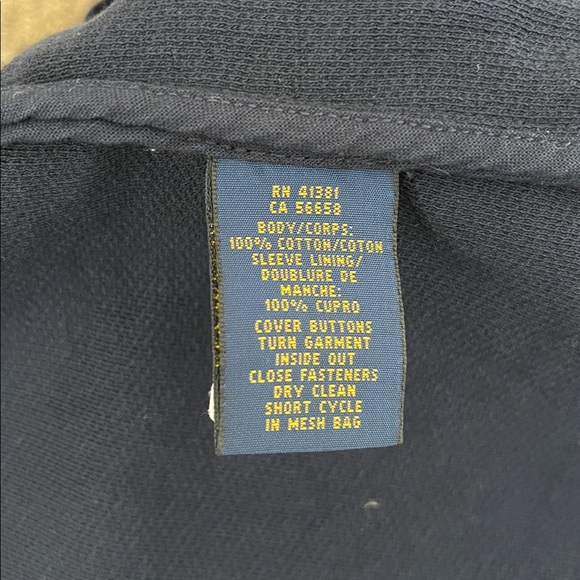 Ralph Lauren Navy Cotton Blazer - Picture 5 of 9